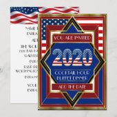 USA Patriottische Deco Uitnodiging (Voorkant / Achterkant)