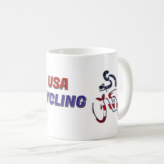 USA Patriottische Fietsen Koffiemok (Voorkant rechts)