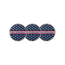 USA Patriottische Golfer Monogram Vlag Sterren Str