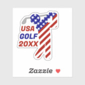 USA Patriottische HEREN GOLF Sticker (Vel)