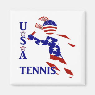 USA Patriottische HEREN TENNIS Magneet