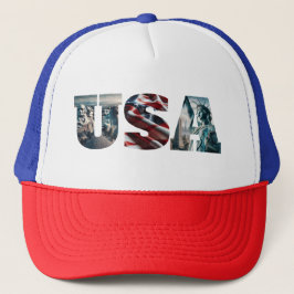 USA Patriottische Iconische Amerikaanse Afbeelding Trucker Pet