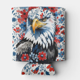USA Patriottische Kale Adelaar Bloemen Blikjeskoeler
