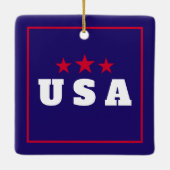 USA Patriottische kerstboom Ornament Decor (Achterkant)