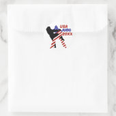 USA Patriottische Krijgskunsten JUDO Ronde Sticker (Tas)