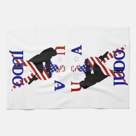 USA Patriottische Krijgskunsten JUDO Theedoek (Horizontaal)