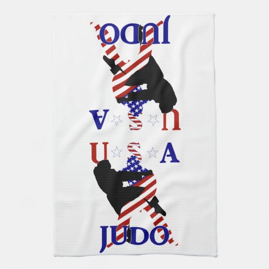 USA Patriottische Krijgskunsten JUDO Theedoek (Verticaal)