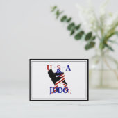 USA Patriottische Krijgskunsten JUDO Visitekaartje (Staand voorkant)