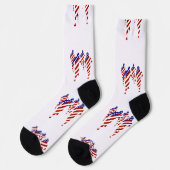USA Patriottische MARATHON / ESTAFETTELOOP Sokken (Links)