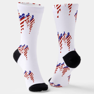 USA Patriottische MARATHON / ESTAFETTELOOP Sokken