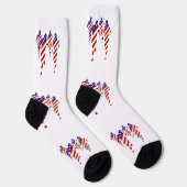 USA Patriottische MARATHON / ESTAFETTELOOP Sokken (Rechts)