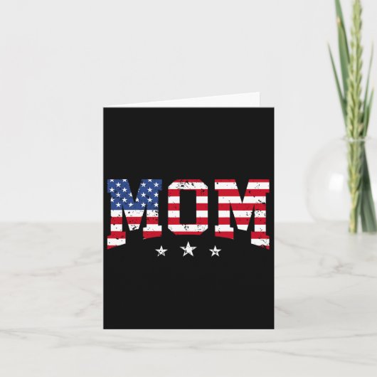 Usa Patriottische Moeder Moederdag Amerikaanse Vla Kaart (Voorkant)