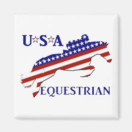 USA Patriottische Paardensport Magneet