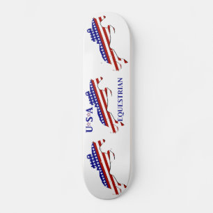 USA Patriottische Paardensport Skateboard