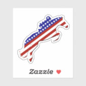 USA Patriottische Paardensport Sticker (Vel)