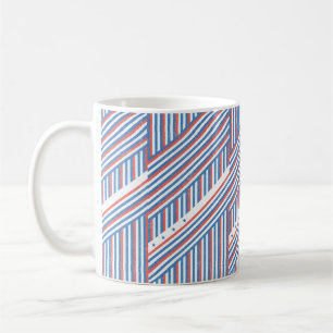 USA Patriottische Rood Wit & Blauwe Sterren Klassi Koffiemok