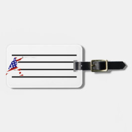 USA Patriottische Schermen En Garde Sport Bagagelabel
