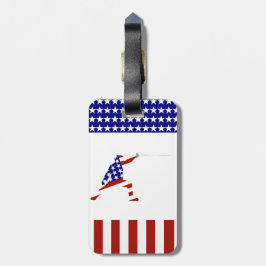 USA Patriottische Schermen En Garde Sport Bagagelabel