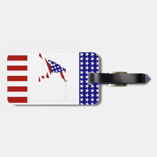 USA Patriottische Schermen En Garde Sport Bagagelabel (Achterkant horizontaal)