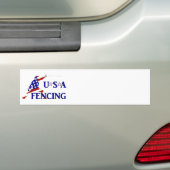 USA Patriottische Schermen En Garde Sport Bumpersticker (Op auto)