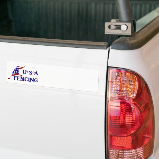 USA Patriottische Schermen En Garde Sport Bumpersticker (Op Truck)