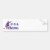USA Patriottische Schermen En Garde Sport Bumpersticker (Voorkant)