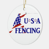 USA Patriottische Schermen En Garde Sport Keramisch Ornament (Links)