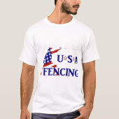 USA Patriottische Schermen En Garde Sport T-shirt (Voorkant)