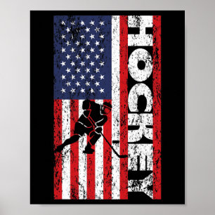 Usa Patriottische Speler 4 juli Amerikaanse Vlag H Poster