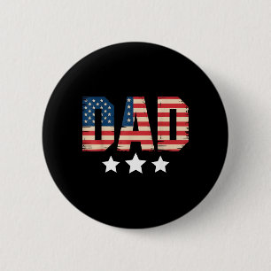 Usa Patriottische Vader Vaderdag Amerikaanse Vlag  Ronde Button 5,7 Cm