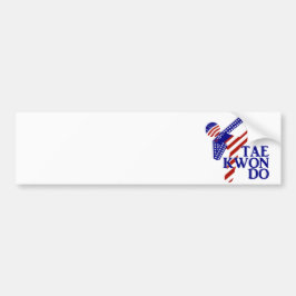 USA Patriottische vechtsporten TAEKWONDO Bumpersticker