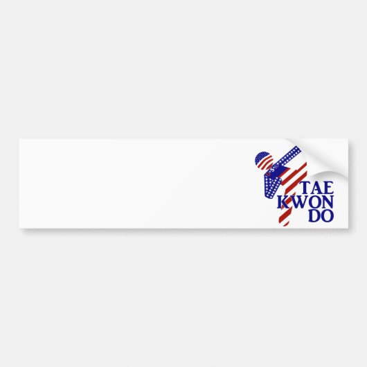 USA Patriottische vechtsporten TAEKWONDO Bumpersticker (Voorkant)