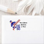 USA Patriottische vechtsporten TAEKWONDO Etiket (Insitu)