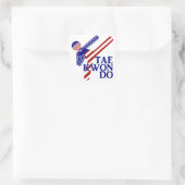 USA Patriottische vechtsporten TAEKWONDO Vierkante Sticker (Tas)