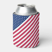 USA Patriottische Vlag Sterren en Stripes Cool Ame Blikjeskoeler (Blikje Voorkant)