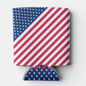 USA Patriottische Vlag Sterren en Stripes Cool Ame Blikjeskoeler (Achterkant)