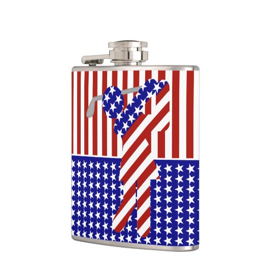 USA Patriottische VROUWEN GOLF Heupfles (Links)