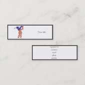 USA Patriottische VROUWEN GOLF Mini Visitekaartje (Voorkant / Achterkant)