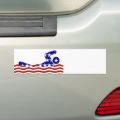 USA Patriottische Zwemsport Bumpersticker (Op auto)