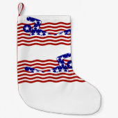 USA Patriottische Zwemsport Kleine Kerstsok (Voorkant)
