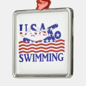 USA Patriottische Zwemsport Metalen Ornament