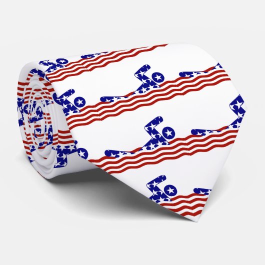USA Patriottische Zwemsport Stropdas (Opgerold)