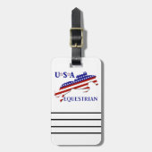 USA Patriottistische Ruiter Bagagelabel (Voorkant verticaal)