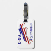 USA Patriottistische Ruiter Bagagelabel (Achterkant verticaal)