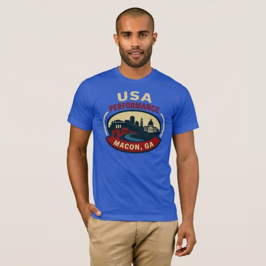 USA Performance Macon T-shirt (Voorkant volledig)