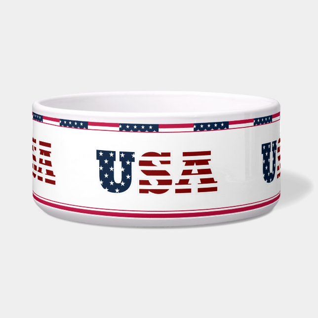 USA Pet Bowl Voerbakje (Voorkant)