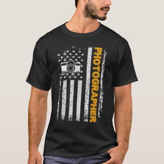 USA Photographer American Flag Photography Vintage T-shirt (Voorkant)