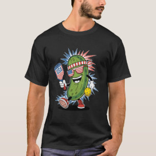 USA Pickleball Cool Pickle Met Paddle Pickleball T-shirt