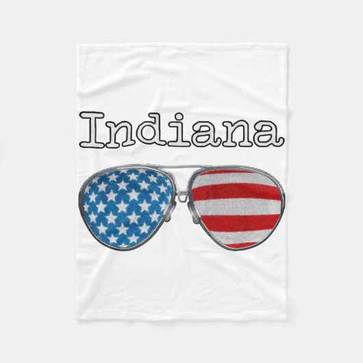 USA PILOOTBRIL INDIANA FLEECE DEKEN (Voorkant)