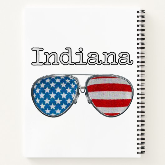 USA PILOOTBRIL INDIANA NOTITIEBOEK (Achterkant)